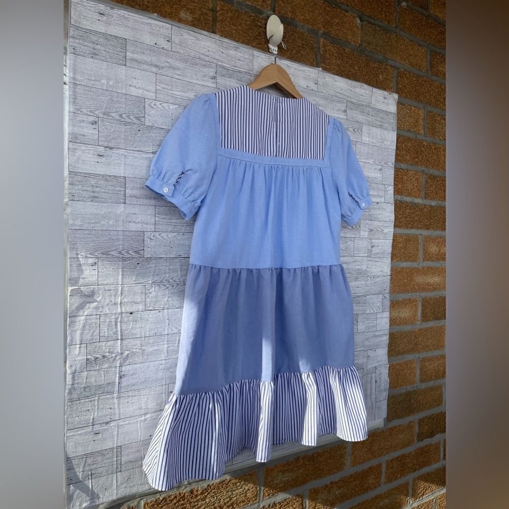 Pomander Place Tuckernuck Quinn Dress Tier Mini Swing Serenity Blue size small - Picture 8 of 10